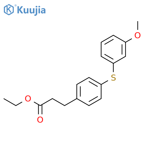 BENZENEPROPANOIC ACID, 4-[(3-METHOXYPHENYL)THIO]-, ETHYL ESTER structure