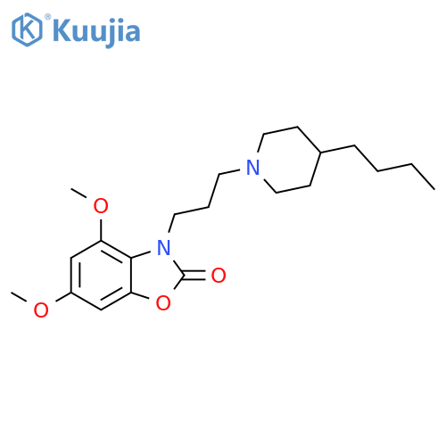 2(3H)-Benzoxazolone, 3-[3-(4-butyl-1-piperidinyl)propyl]-4,6-dimethoxy- structure