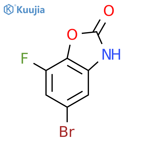 5-bromo-7-fluoro-3H-1,3-benzoxazol-2-one structure