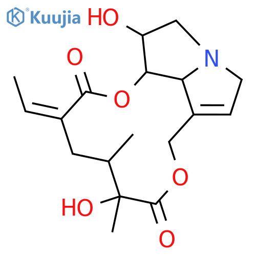 [1,6]Dioxacyclododecino[2,3,4-gh]pyrrolizine-2,7-dione,3-ethylidene-3,4,5,6,9,11,13,14,14a,14b-decahydro-6,14-dihydroxy-5,6-dimethyl-,(3Z,5R,6R,14R,14aS,14bR)- structure
