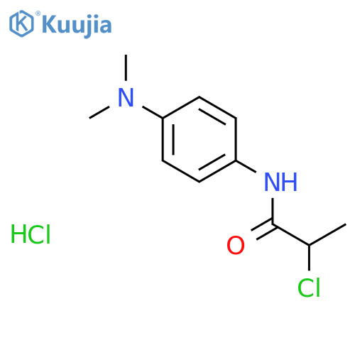 2-Chloro-N-[4-(dimethylamino)phenyl]propanamide hydrochloride structure