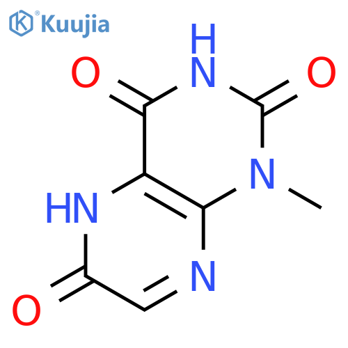 2,4,6(3H)-Pteridinetrione, 1,5-dihydro-1-methyl- structure