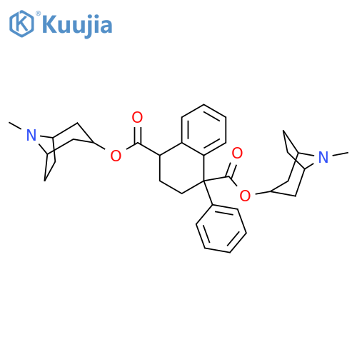 1,4-Naphthalenedicarboxylicacid, 1,2,3,4-tetrahydro-1-phenyl-,1,4-bis(8-methyl-8-azabicyclo[3.2.1]oct-3-yl) ester, stereoisomer structure