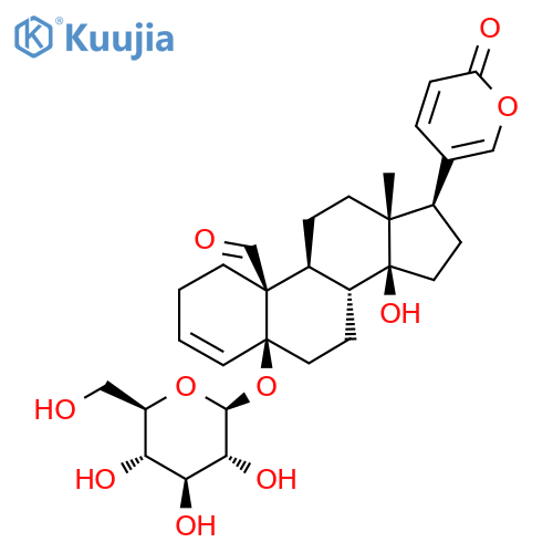 5-(β-D-Glucopyranosyloxy)-14-hydroxy-19-oxo-5β-bufa-3,20,22-trienolide structure