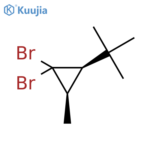 Cyclopropane, 1,1-dibromo-2-(1,1-dimethylethyl)-3-methyl-, cis- structure