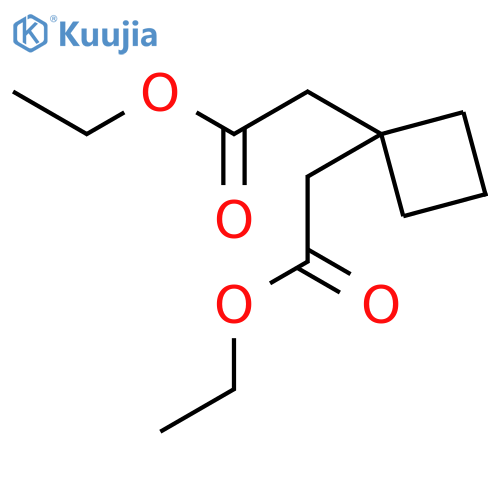 ethyl 2-[1-(2-ethoxy-2-oxoethyl)cyclobutyl]acetate structure