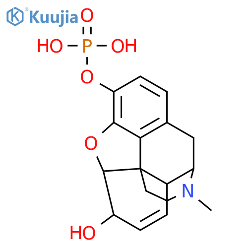 (5alpha,6alpha)-6-hydroxy-17-methyl-7,8-didehydro-4,5-epoxymorphinan-3-yl dihydrogen phosphate structure