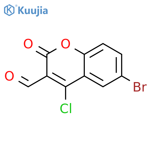 6-BROMO-4-CHLORO-3-FORMYLCOUMARIN  97 structure