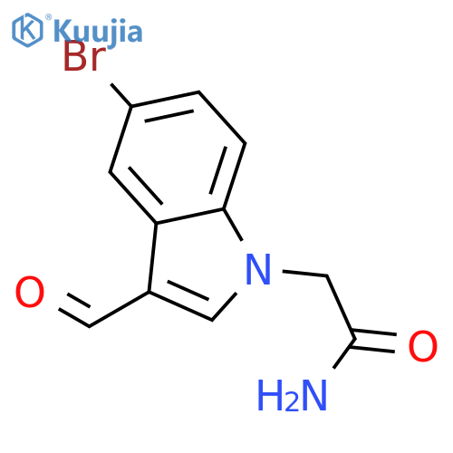 2-(5-Bromo-3-formyl-1H-indol-1-yl)acetamide structure