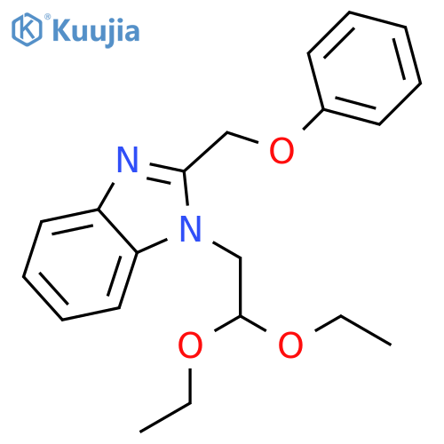 1-(2,2-diethoxyethyl)-2-(phenoxymethyl)-1H-1,3-benzodiazole structure