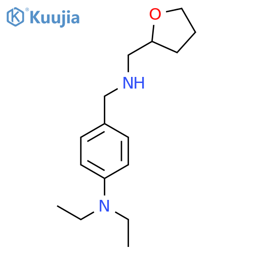 Diethyl-(4-{[(tetrahydro-furan-2-ylmethyl)-amino]-methyl}-phenyl)-amine structure