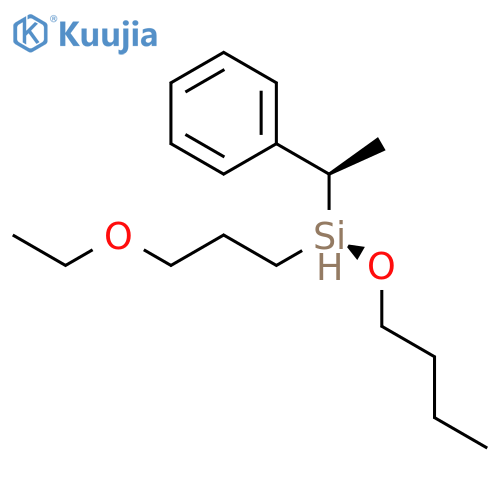 Silane, butoxy(3-ethoxypropyl)[(1R)-1-phenylethyl]-, (1S)-rel- structure