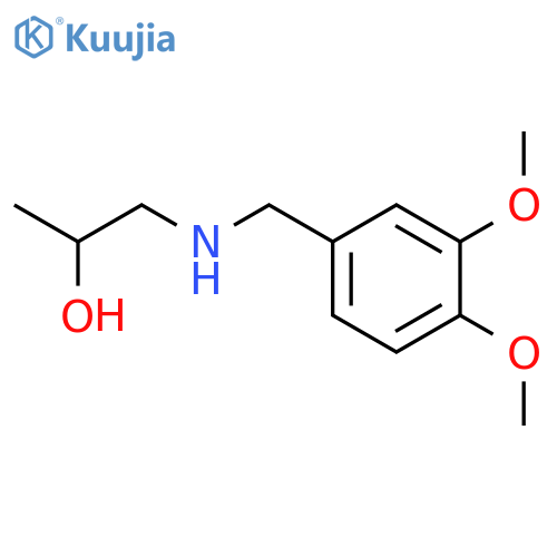 1-((3,4-dimethoxybenzyl)amino)propan-2-ol structure