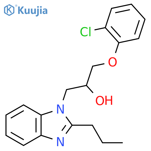 1-(2-chlorophenoxy)-3-(2-propyl-1H-1,3-benzodiazol-1-yl)propan-2-ol structure