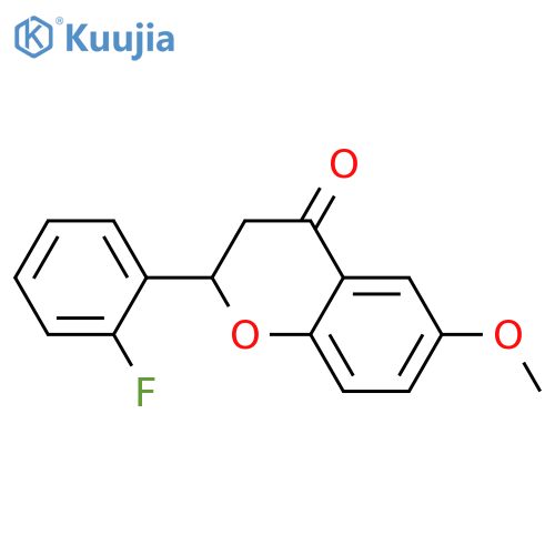 2-(2-fluorophenyl)-6-methoxy-3,4-dihydro-2H-1-benzopyran-4-one structure