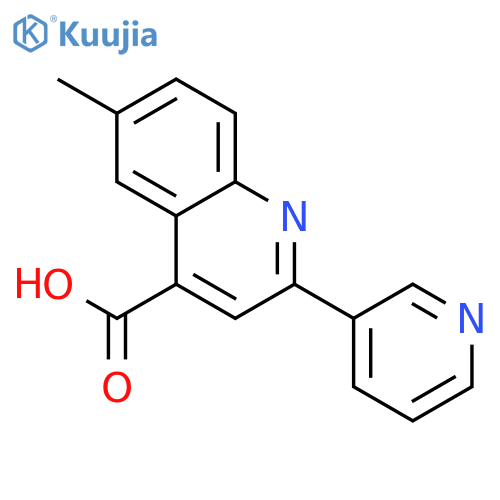 6-Methyl-2-pyridin-3-ylquinoline-4-carboxylic acid structure