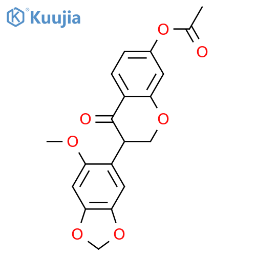 2',4',5',7-Tetrahydroxyisoflavanone; (±)-form, 4',5'-Methylene, 2'-Me ether; 7-Ac structure