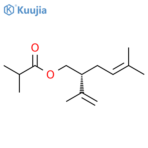 Propanoic acid, 2-methyl-, (2R)-5-methyl-2-(1-methylethenyl)-4-hexenylester structure