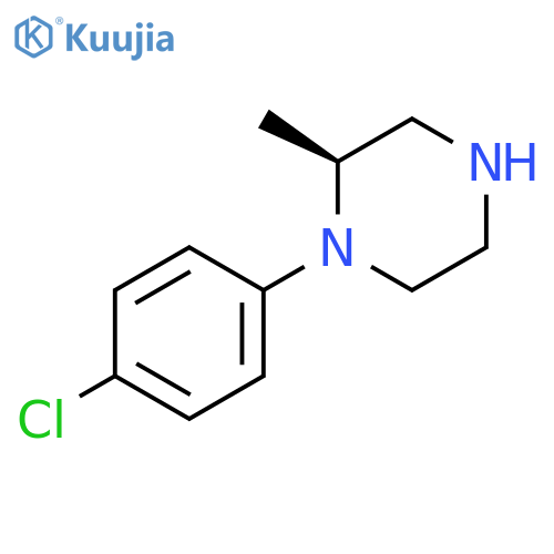 (2S)-1-(4-chlorophenyl)-2-methylpiperazine structure