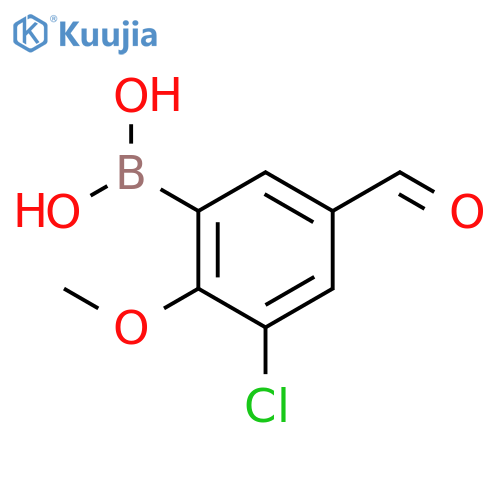 Boronic acid, (3-chloro-5-formyl-2-methoxyphenyl)- structure