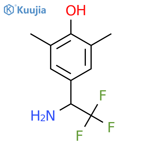 4-(1-amino-2,2,2-trifluoroethyl)-2,6-dimethylphenol structure