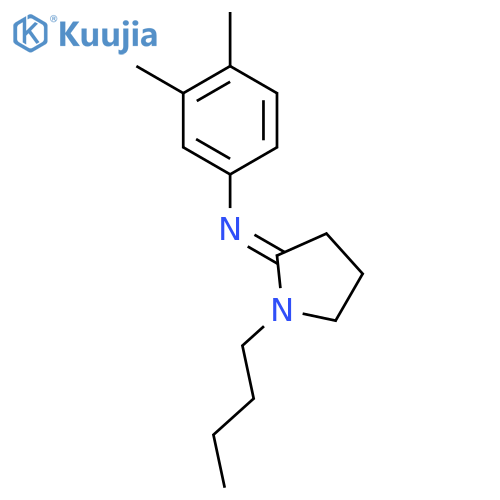 Benzenamine,N-(1-butyl-2-pyrrolidinylidene)-3,4-dimethyl- structure