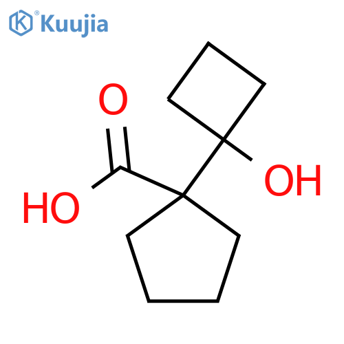 1-(1-Hydroxycyclobutyl)cyclopentane-1-carboxylic acid structure