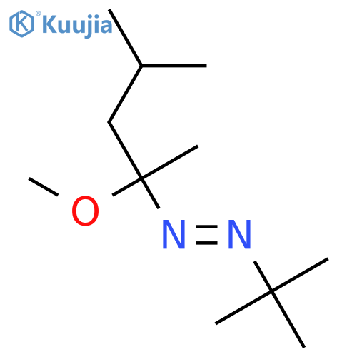 (E)-1-tert-butyl-2-(2-methoxy-4-methylpentan-2-yl)diazene structure