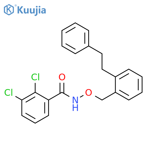 Benzamide, 2,3-dichloro-N-[[2-(2-phenylethyl)phenyl]methoxy]- structure