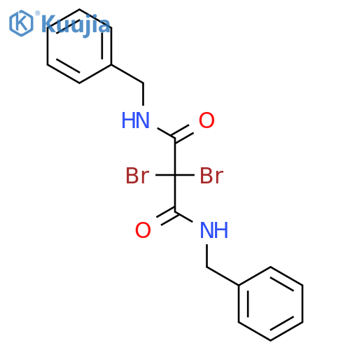 Propanediamide, 2,2-dibromo-N,N'-bis(phenylmethyl)- structure