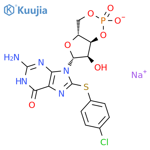 8-(4-chlorophenylthio)guanosine 3',5'-cyclic monophosphate sodium salt structure