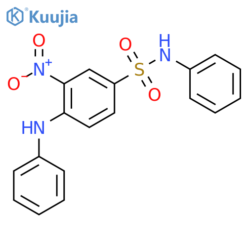 3-nitro-N-phenyl-4-(phenylamino)benzene-1-sulfonamide structure