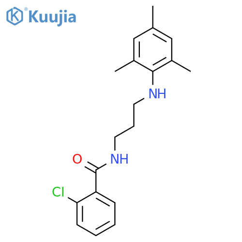 Benzamide, 2-chloro-N-[3-[(2,4,6-trimethylphenyl)amino]propyl]- structure