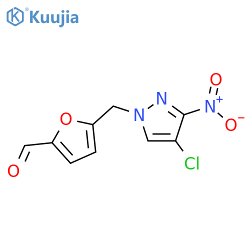 5-(4-Chloro-3-nitro-1H-pyrazol-1-yl)methyl-2-furaldehyde structure