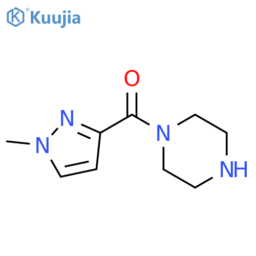 (1-Methyl-1H-pyrazol-3-yl)(piperazin-1-yl)methanone structure
