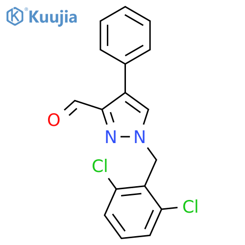 1-(2,6-Dichloro-benzyl)-4-phenyl-1H-pyrazole-3-carbaldehyde structure