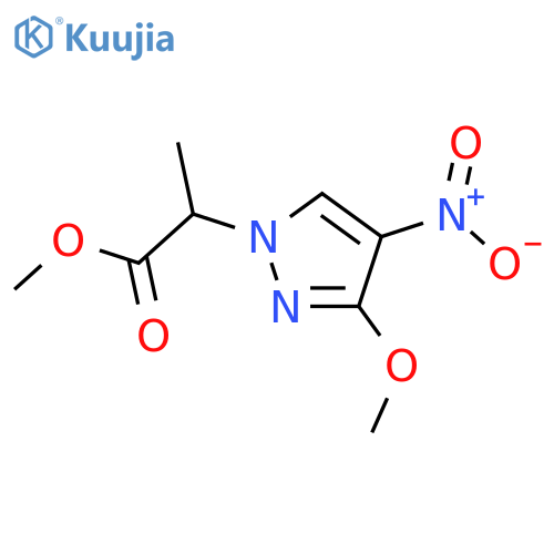 methyl 2-(3-methoxy-4-nitro-1H-pyrazol-1-yl)propanoate structure