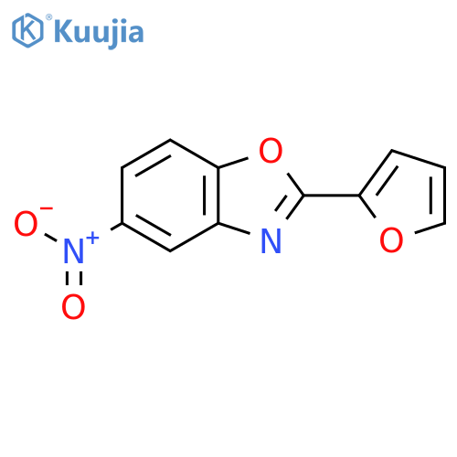 Benzoxazole, 2-(2-furanyl)-5-nitro- structure