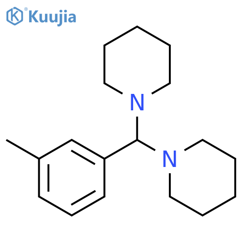 Piperidine, 1,1'-[(3-methylphenyl)methylene]bis- structure