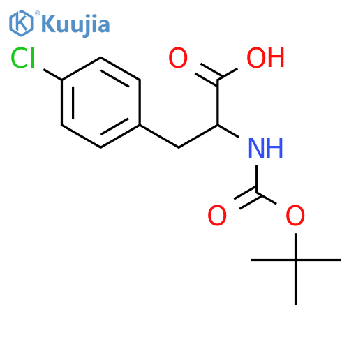 2-((Tert-Butoxycarbonyl)amino)-3-(4-chlorophenyl)propanoic acid structure