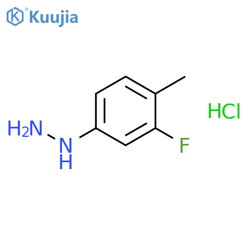 HYDRAZINE, (3-FLUORO-4-METHYLPHENYL)-, HYDROCHLORIDE structure