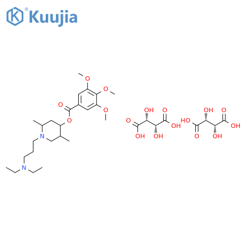 1-[3-(diethylamino)propyl]-2,5-dimethylpiperidin-4-yl 3,4,5-trimethoxybenzoate bis(2,3-dihydroxybutanedioate) (salt) structure