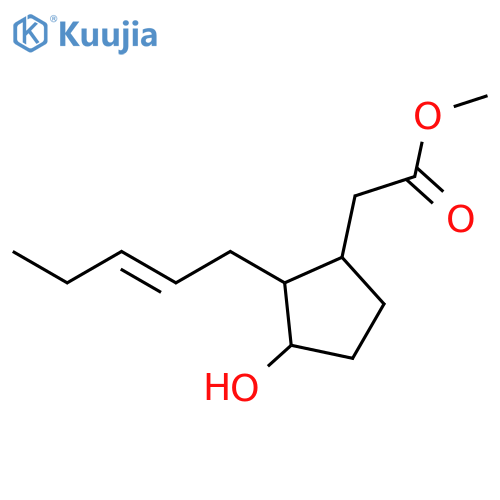 Methyl [3-hydroxy-2-(pent-2-en-1-yl)cyclopentyl]acetate structure