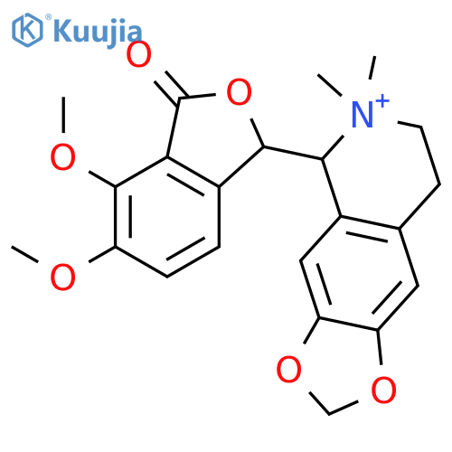 5-(4,5-dimethoxy-3-oxo-1,3-dihydro-2-benzofuran-1-yl)-6,6-dimethyl-5,6,7,8-tetrahydro[1,3]dioxolo[4,5-g]isoquinolin-6-ium structure