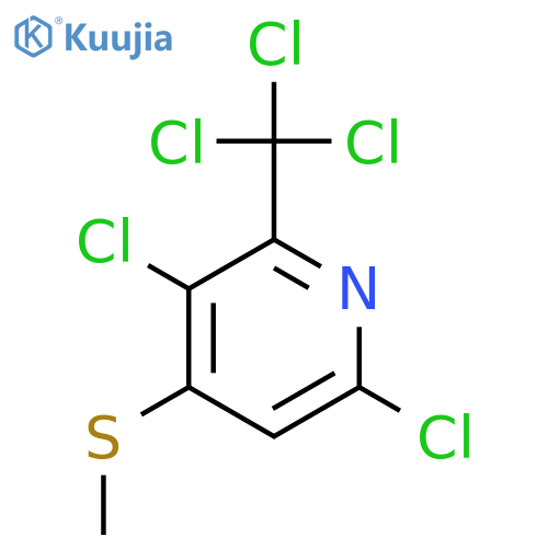 Pyridine, 3,6-dichloro-4-(methylthio)-2-(trichloromethyl)- structure