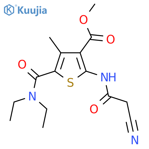 Methyl 2-(Cyanoacetyl)amino-5-(diethylamino)-carbonyl-4-methylthiophene-3-carboxylate structure