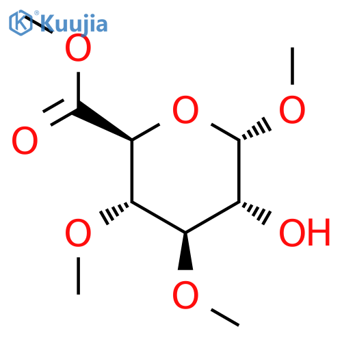 alpha-D-Glucopyranosiduronic acid, methyl 3,4-di-O-methyl-, methyl ester structure