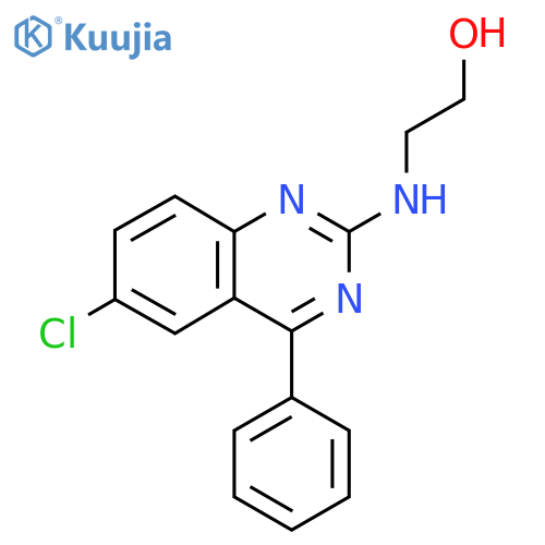 2-(6-chloro-4-phenylquinazolin-2-yl)aminoethan-1-ol structure