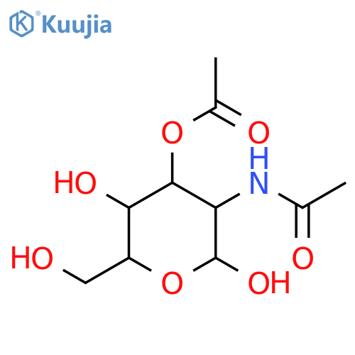 2-Acetamido-3-O-acetyl-2-deoxy-D-glucopyranose structure