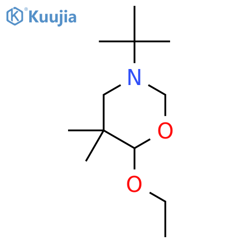 3-tert-butyl-6-ethoxy-5,5-dimethyl-1,3-oxazinane structure